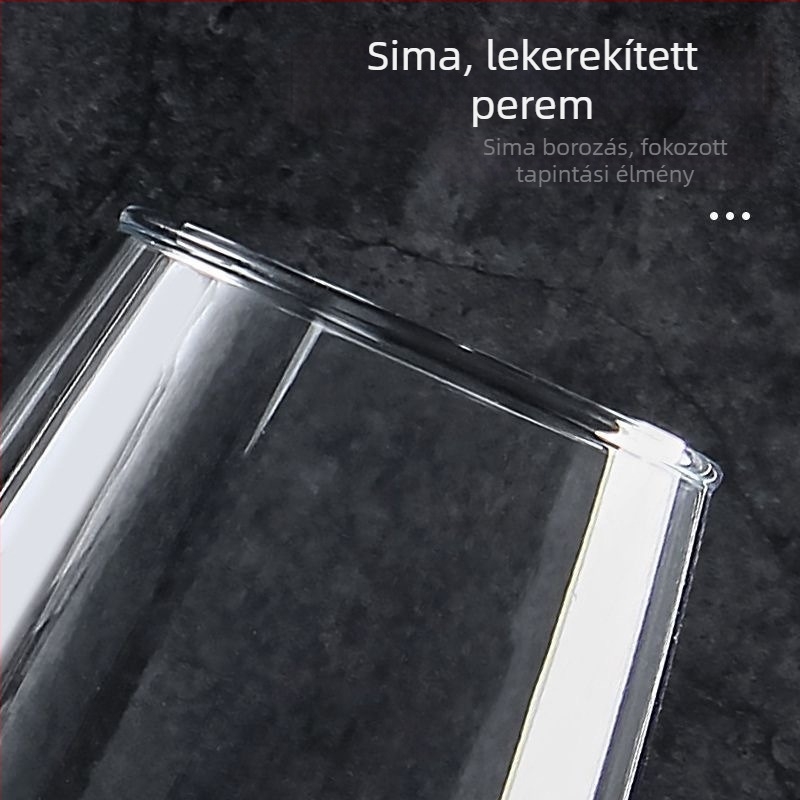 Kristály vörösboros pohárkészlet decantőrrel, magas és kis poharakkal