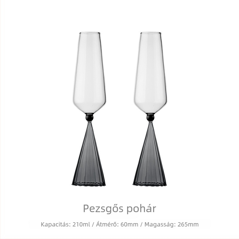 Elegáns burgundi boros pohárkészlet decantálóval, otthoni használatra, esküvői ajándék díszdobozban