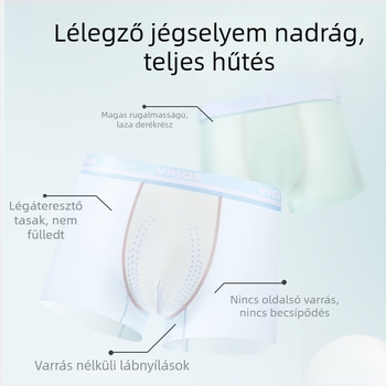 Férfi jégselyem boxer briefs, Cordyceps belső bélés a lágyékhajlatban, antibakteriális, 10A, nagy méret, tiniknek