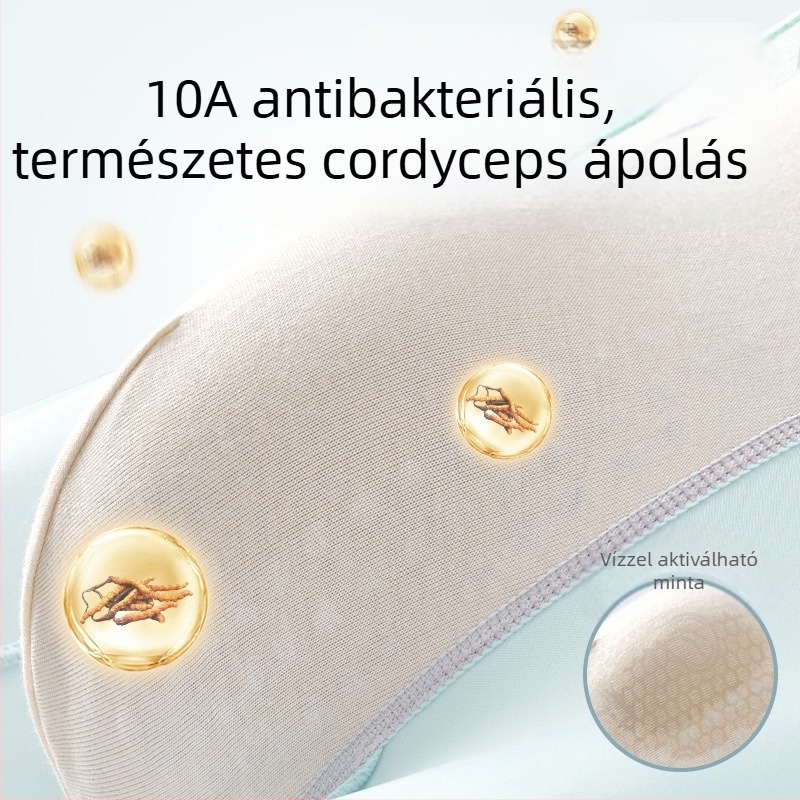 Férfi jégselyem boxer briefs, Cordyceps belső bélés a lágyékhajlatban, antibakteriális, 10A, nagy méret, tiniknek