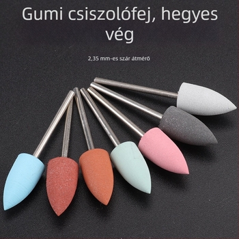 Szilikon csiszolófej jade, jadeit és achát faragásához és polírozásához, kerek fej, 2.35 mm szár
