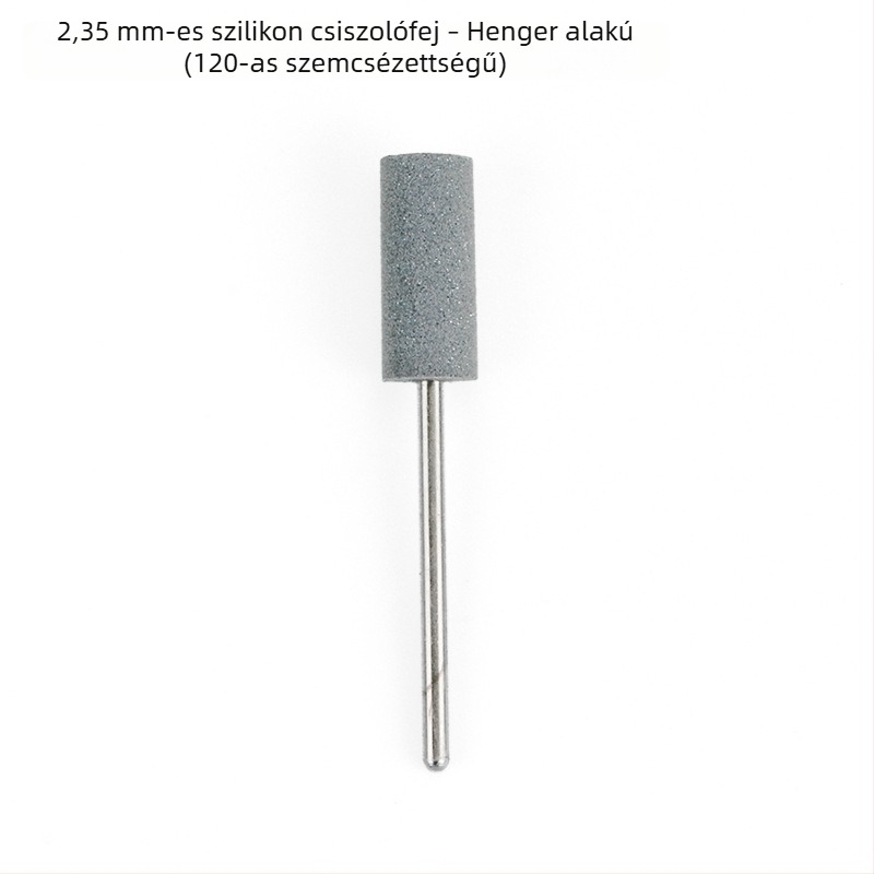 Szilikon csiszolófej jade, jadeit és achát faragásához és polírozásához, kerek fej, 2.35 mm szár