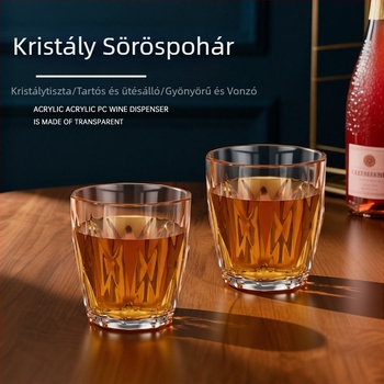 Akril dekantáló, 500 ml, gyémánt pohár, törésálló