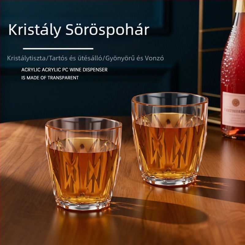 Akril dekantáló, 500 ml, gyémánt pohár, törésálló