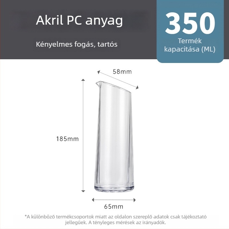 Akril dekantáló, 500 ml, gyémánt pohár, törésálló
