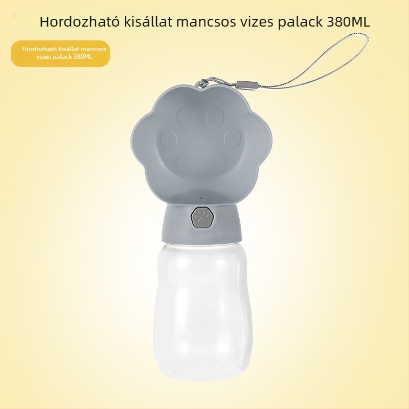 Kutyák számára hordozható vízital – sétákhoz ivó- és etetőtartály