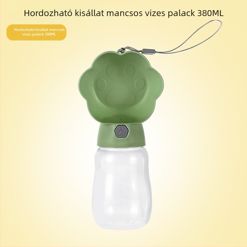 Kutyák számára hordozható vízital – sétákhoz ivó- és etetőtartály