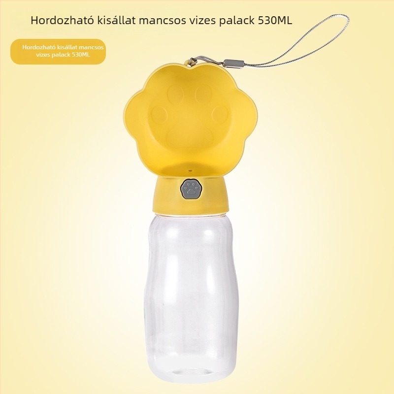 Kutyák számára hordozható vízital – sétákhoz ivó- és etetőtartály