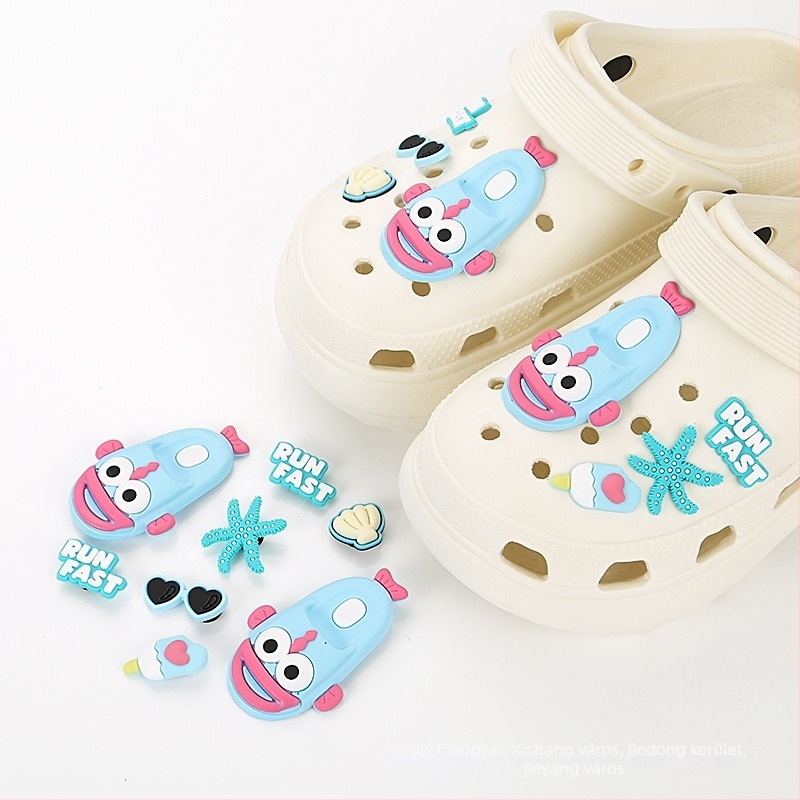 DIY kiegészítő készlet Crocs-stílusú papucsokhoz: denim csillag és masni dísz, cipővirágok, hajcsatok és telefontok dekoratív anyagok