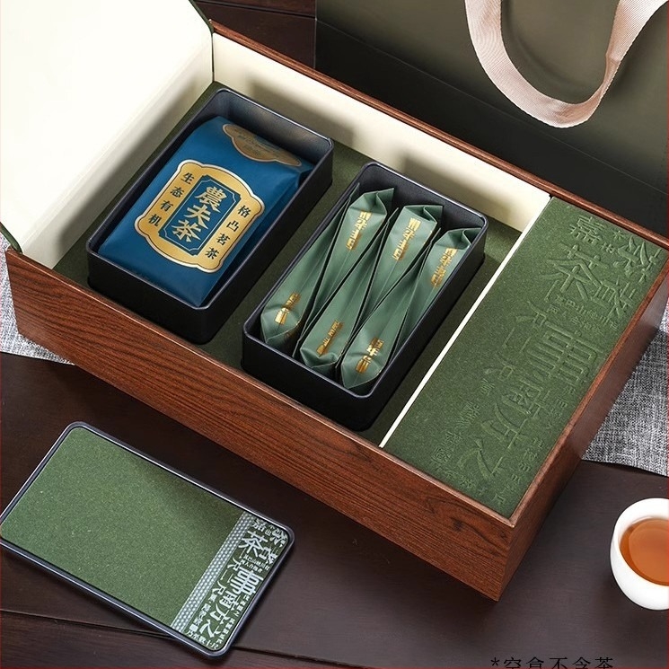 Zöld tea ajándékkészlet Mingqian Longjing, Maojian és Biluo Chun – üres ajándékdoboz