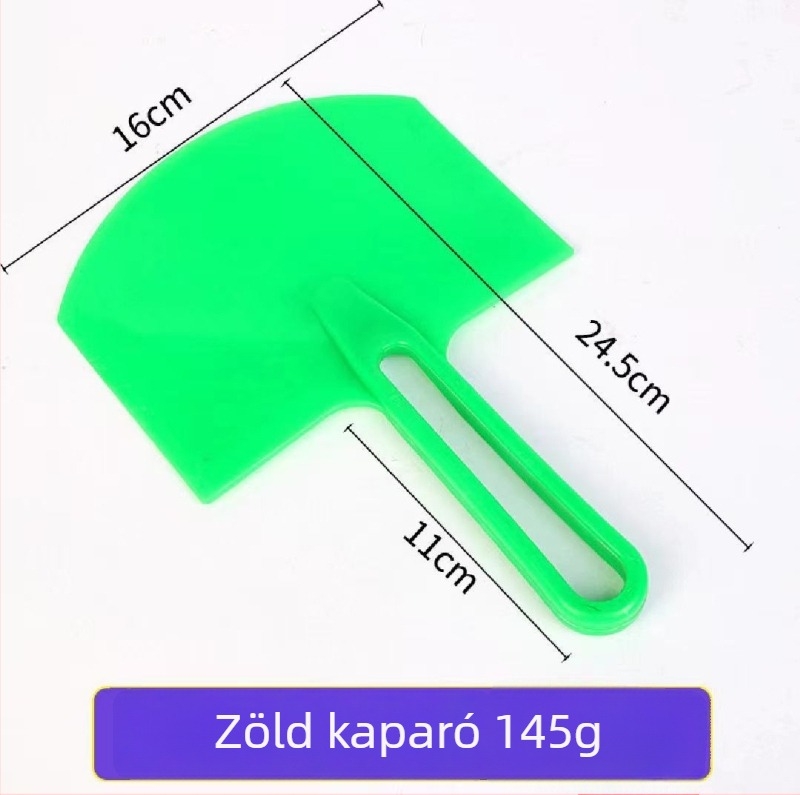 Műanyag glettvas, műanyag glettelő tábla és tartó a szürke lemezhez