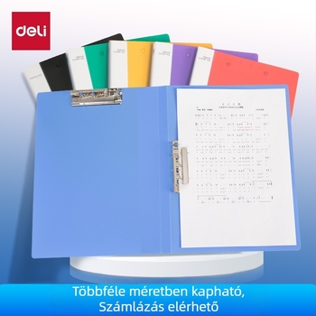 Deli A4-es dokumentum mappa dupla erős csíptetővel