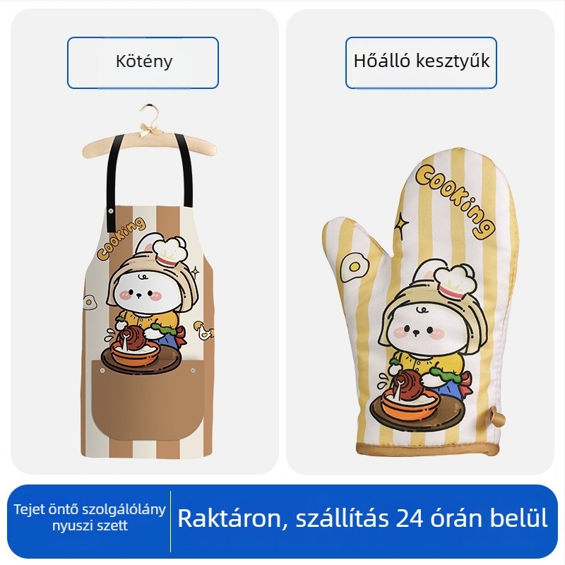 Kedves sütőkesztyűk nőknek, kiváló minőségű konyhai kesztyű a sütőhöz, égésvédő mikróhoz, vastag és szigetelt kesztyűk
