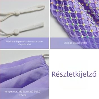 Férfi nyári rhinestone díszítésű védőmaszk, vékony, porálló