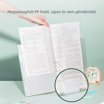 Deli PQ12 Átlátszó A3-as dokumentumtár betétekkel, vizsgapapírok tárolója