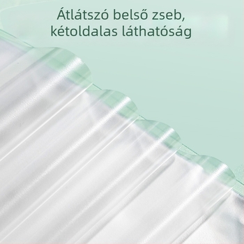Deli PQ12 Átlátszó A3-as dokumentumtár betétekkel, vizsgapapírok tárolója