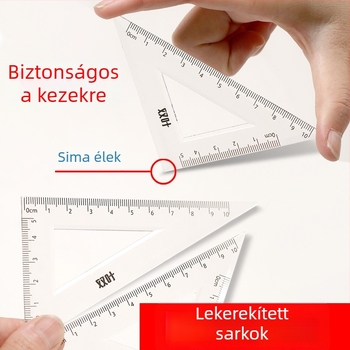 Double Leaves 4 darabos vonalzó készlet, 15 cm és 20 cm, hullámos éllel, iskolai kellék