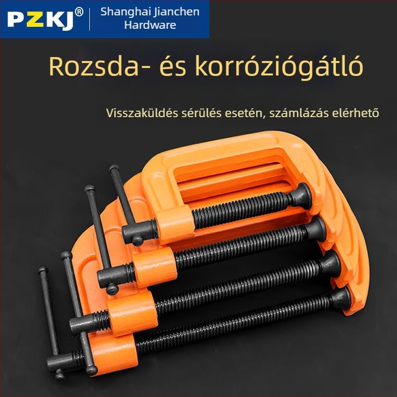 Erős G-típusú szorító, fém szorító, famegmunkáláshoz használt szorító, állítható nyomás 0–150 mm