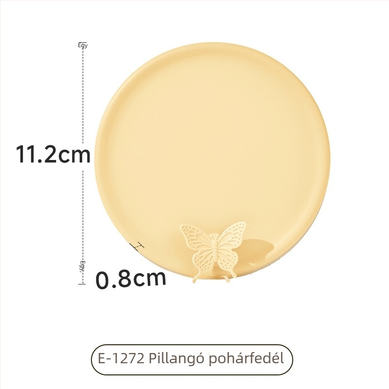 Élelmiszer-minőségű szilikon pohárfedél, kör alakú, univerzális fedő teás pohárhoz, üveg- és kerámiás poharakhoz.