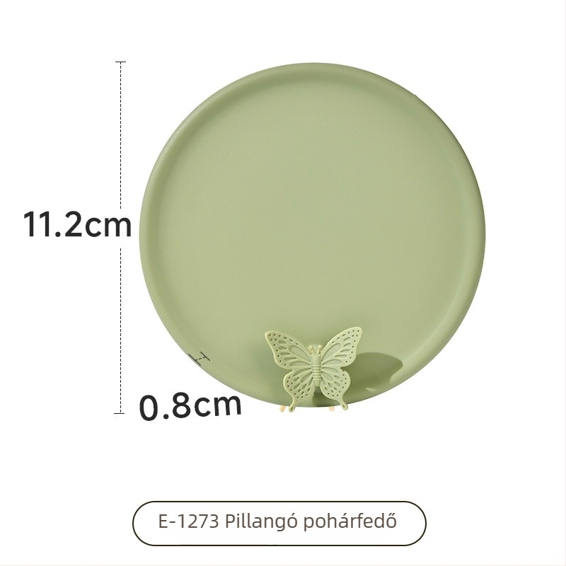 Élelmiszer-minőségű szilikon pohárfedél, kör alakú, univerzális fedő teás pohárhoz, üveg- és kerámiás poharakhoz.