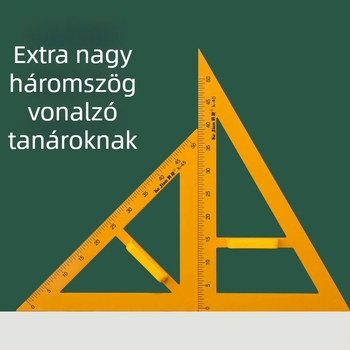 Műanyag egyenlőszárú derékszögű háromszög vonalzó készlet fogantyúval, oktatáshoz és rajzoláshoz