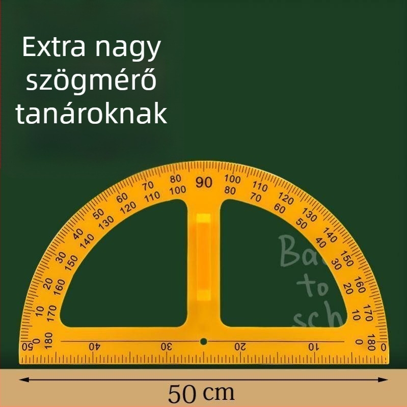 Műanyag egyenlőszárú derékszögű háromszög vonalzó készlet fogantyúval, oktatáshoz és rajzoláshoz