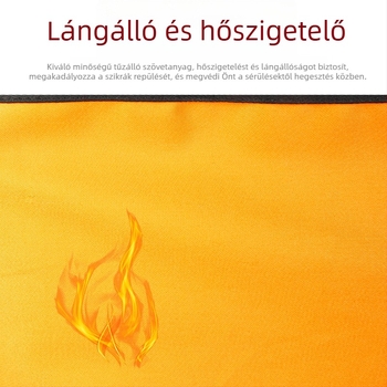 Hosszú lángálló hegesztő kötény szigetelt bőr ujjvédőkkel