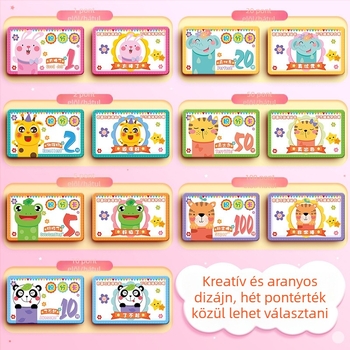 Xin Guo jutalmazó pontok kártyája általános iskolásoknak — dicséret és bátorítás kártya, kreatív és aranyos osztálybónusz kártya