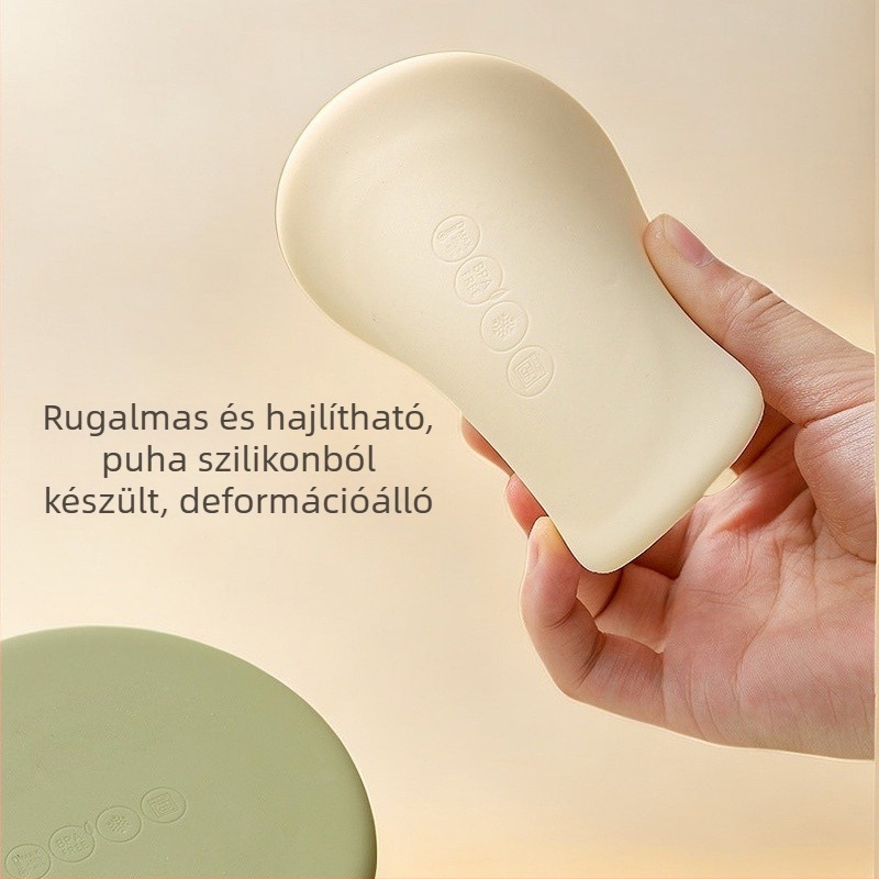 Szilikon univerzális pohárfedél – krém szín, élelmiszer-biztonság, hőálló, kompatibilis üveg poharakkal és bögrékhez, fedél kiegészítő