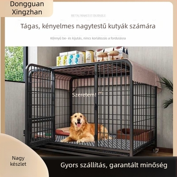 Belső használatra szánt kutyakennel toalette tálcával közepes és nagy testű kutyáknak
