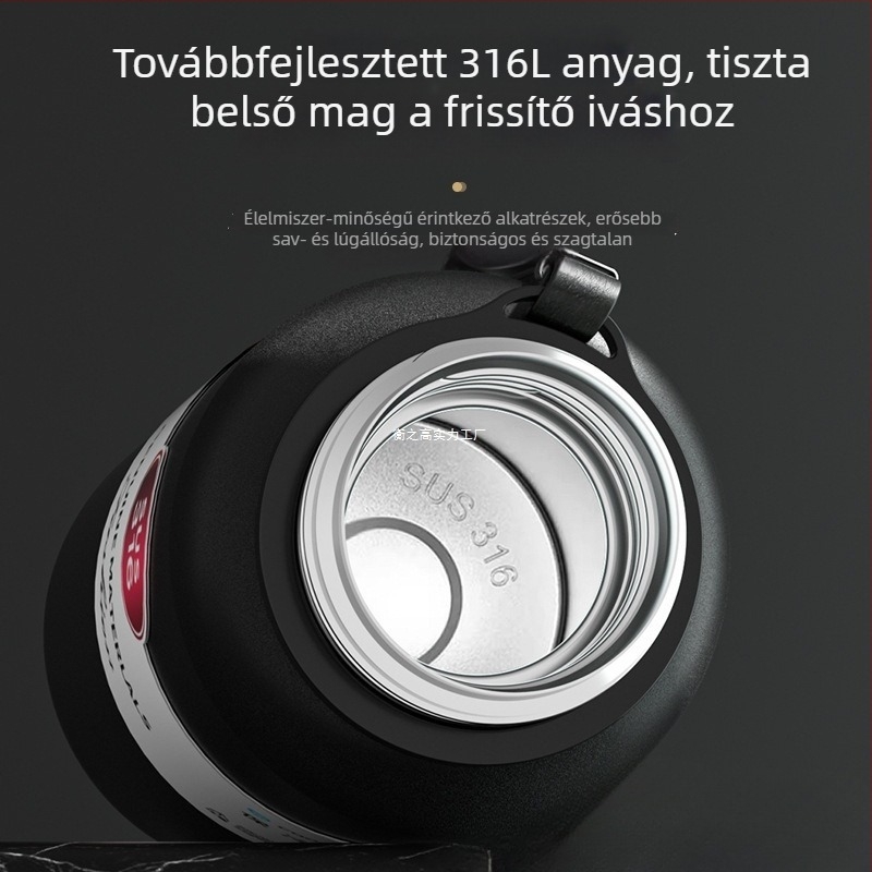 Intelligens hőmérséklet-kijelző rozsdamentes acél termosz teázó szeparátorral, hordozható, nagy kapacitású kültéri használatra