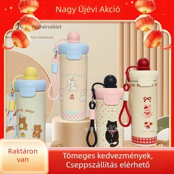 316 rozsdamentes acél termosz pohár, nagy kapacitású, hordozható, szívószállal