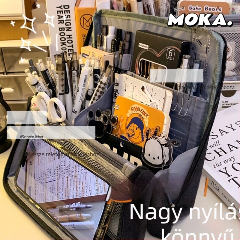 Függőleges ceruzatartó, uniszex, vászonból, koreai stílus, gyerekeknek és diákoknak