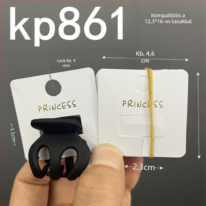 KP771 Műanyag cápa alakú hajcsat, 5,4 cm négyzet, aranyfóliával, DIY kellékek