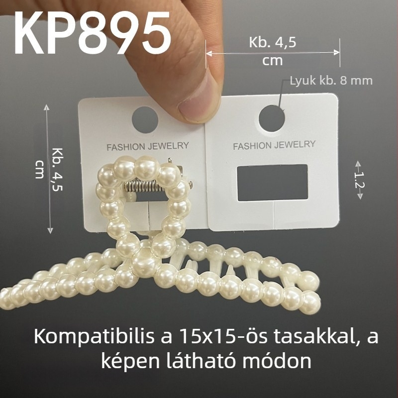 KP771 Műanyag cápa alakú hajcsat, 5,4 cm négyzet, aranyfóliával, DIY kellékek