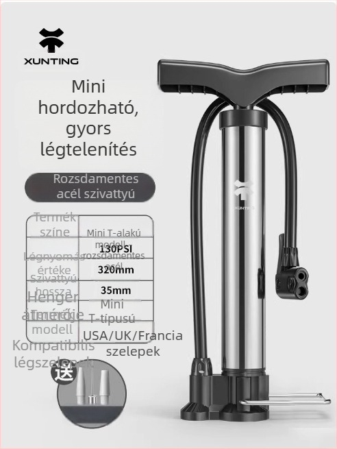 Hordozható, magasnyomású kerékpár-mini pumpa – kézi pumpa mountain bike-hoz és labdákhoz