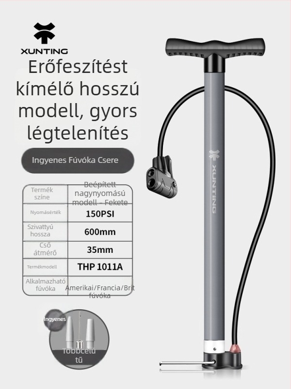 Hordozható, magasnyomású kerékpár-mini pumpa – kézi pumpa mountain bike-hoz és labdákhoz