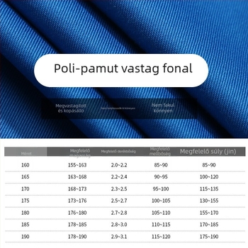 Férfiak számára készült hosszú ujjú munkaruha szett, kopásálló, gyárban, műhelyben és építkezésen használható, hímzett logóval