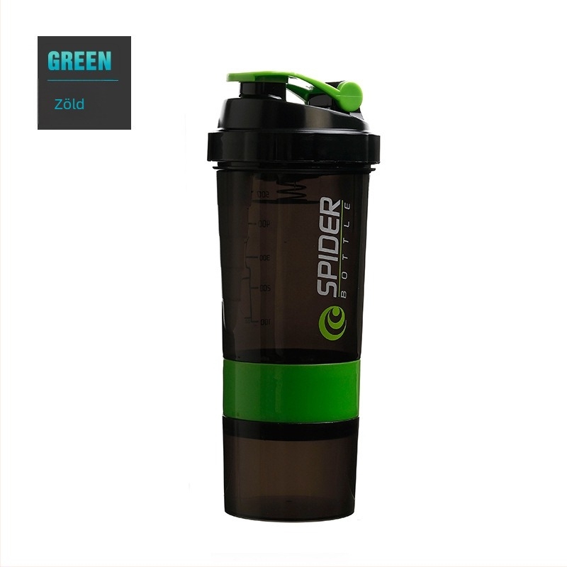 500 ml háromszintes fehérje shaker, hordozható edzéshez