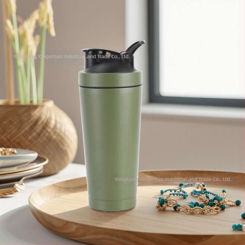 750 ml rozsdamentes acél fehérje shaker, szigetelt, nagy kapacitású edzéshez