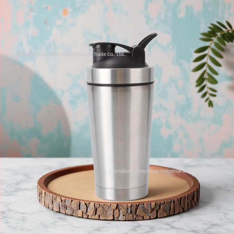 750 ml rozsdamentes acél fehérje shaker, szigetelt, nagy kapacitású edzéshez