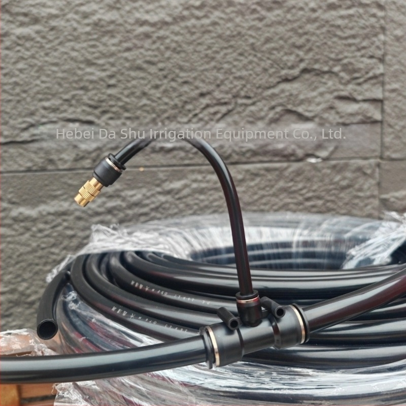 16 mm-es PE kertészeti öntözőcső automatikus öntözéssel, gyorscsatlakozós cső, mikropermetező fej és fővezeték kiegészítői