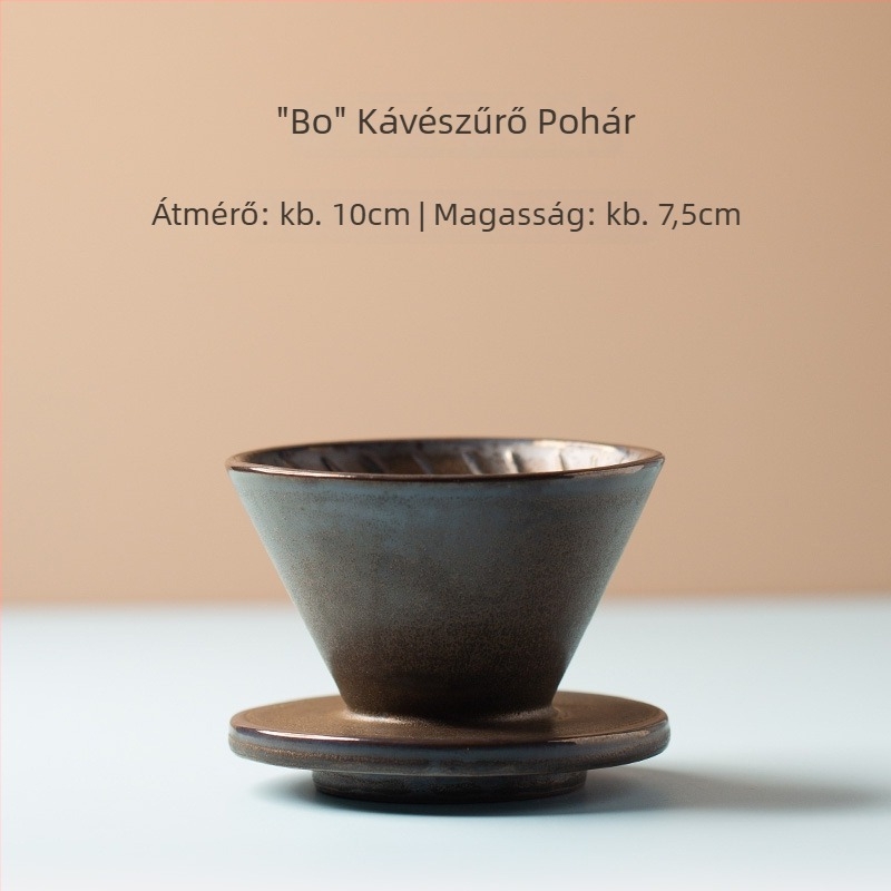 Otthoni pour-over kávés készlet kerámiakupával és szűrővel japán stílusban