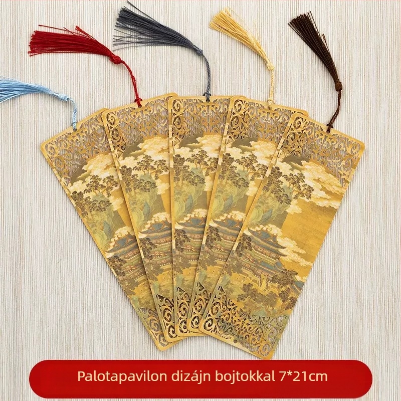 Ősi stílusú áttört könyvjelző bojtokkal és Xuan papírral kézi kaligráfiához