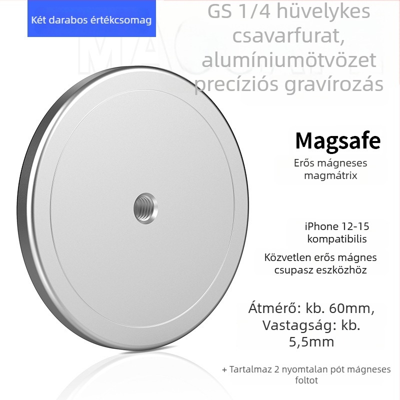 Összecsukható telefontartó állvány, alumíniumötvözet, hordozható mágneses rögzítő csavarfurattal, mini teleszkópos