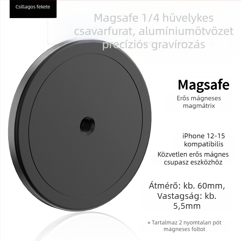Összecsukható telefontartó állvány, alumíniumötvözet, hordozható mágneses rögzítő csavarfurattal, mini teleszkópos