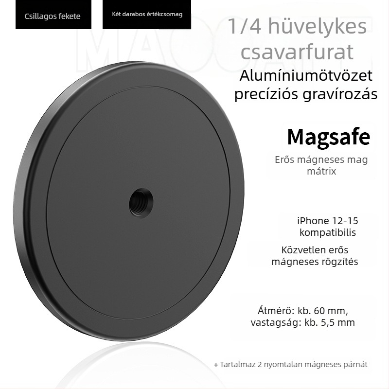 Összecsukható telefontartó állvány, alumíniumötvözet, hordozható mágneses rögzítő csavarfurattal, mini teleszkópos