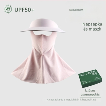 2025-ös új napvédő sapka levehető arcmaskával, kültéri UV védelem, elegáns ajándékdoboz