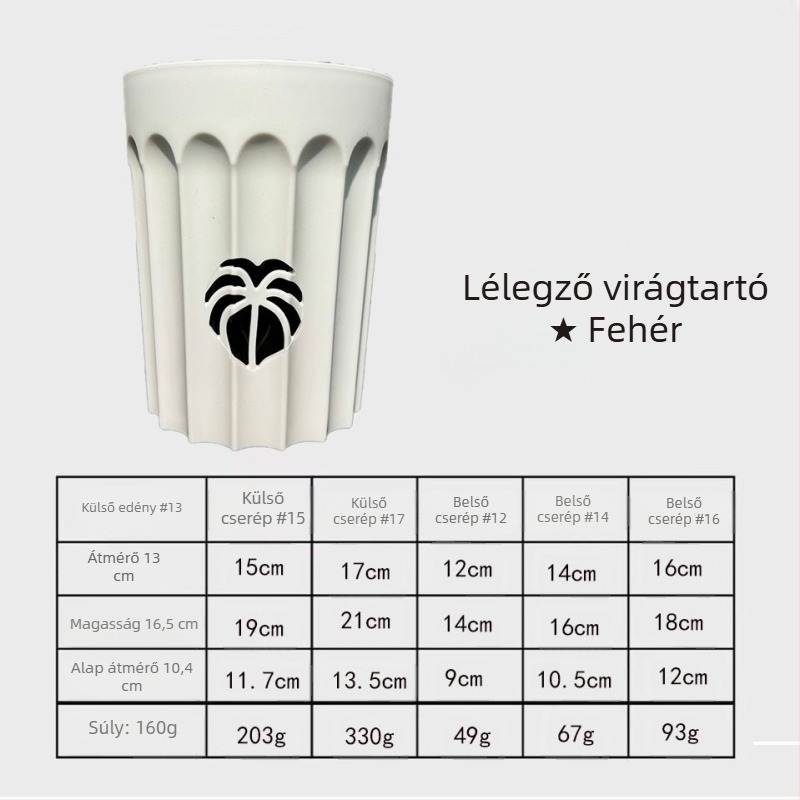 Fejlesztett megvastított levegőoszlopos orchidea cserép gyökérszabályozó készlettel, légáteresztő és vízáteresztő, Phalaenopsis számára