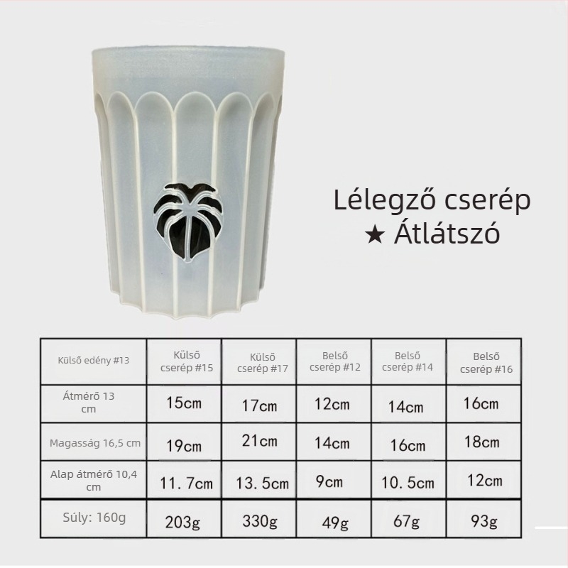 Fejlesztett megvastított levegőoszlopos orchidea cserép gyökérszabályozó készlettel, légáteresztő és vízáteresztő, Phalaenopsis számára